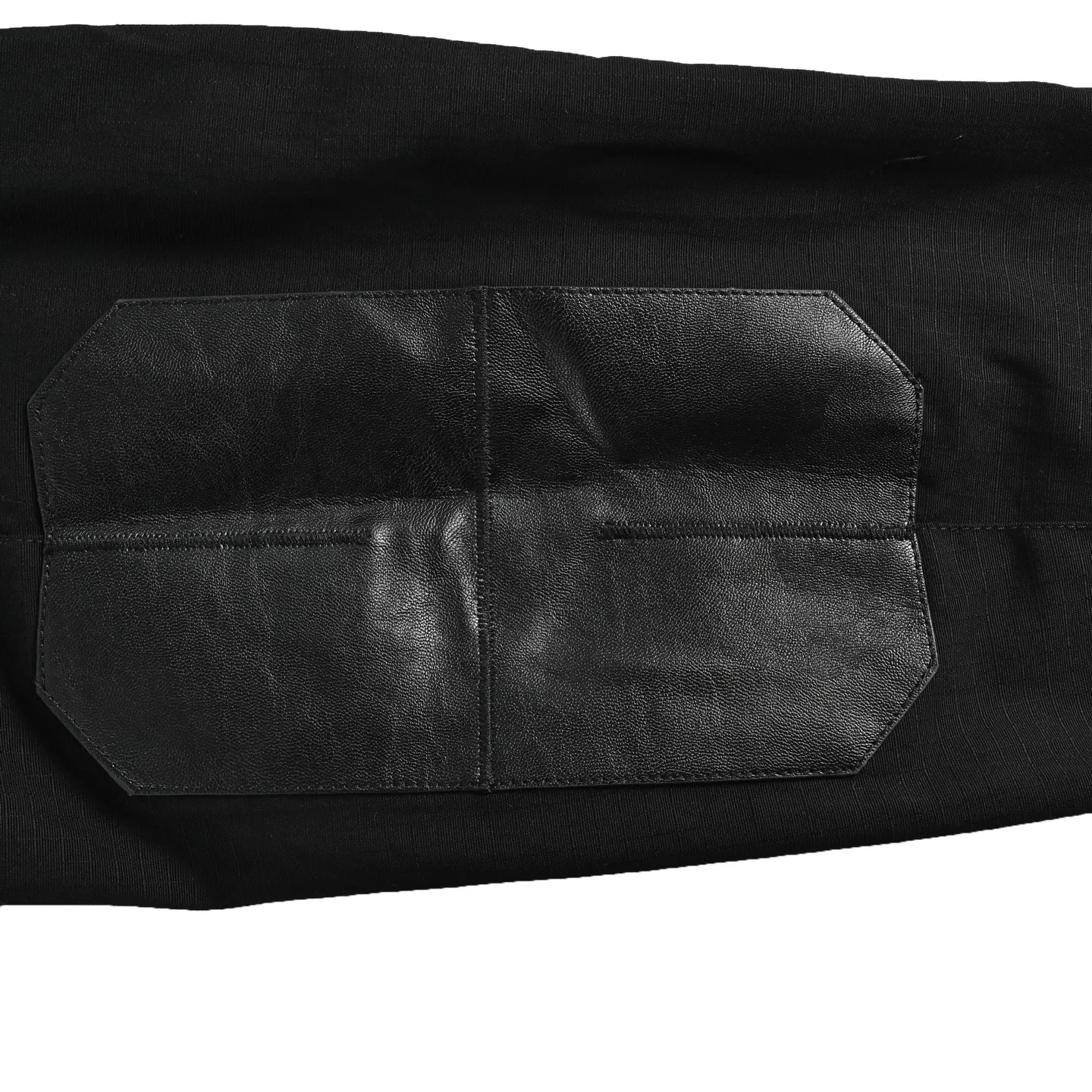 Louis Vuitton/Louis Vuitton metal logo sleeves and leather work jacket